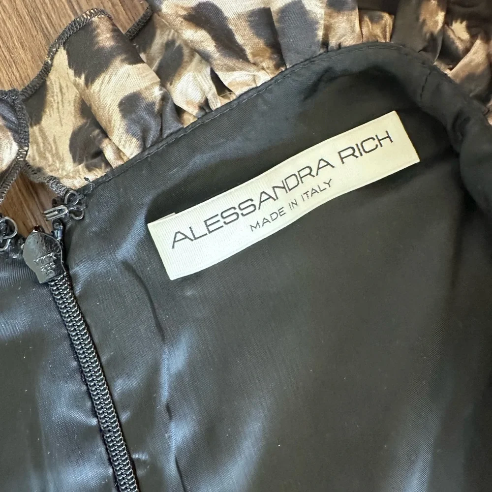 Alessandra Rich Metallic Leopard Mini Dress - Picture 6 of 7